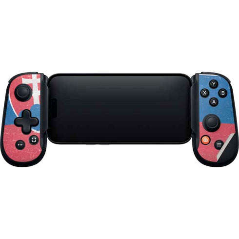 Slovakia Flag Distressed Backbone One for iPhone Game Controller Skin